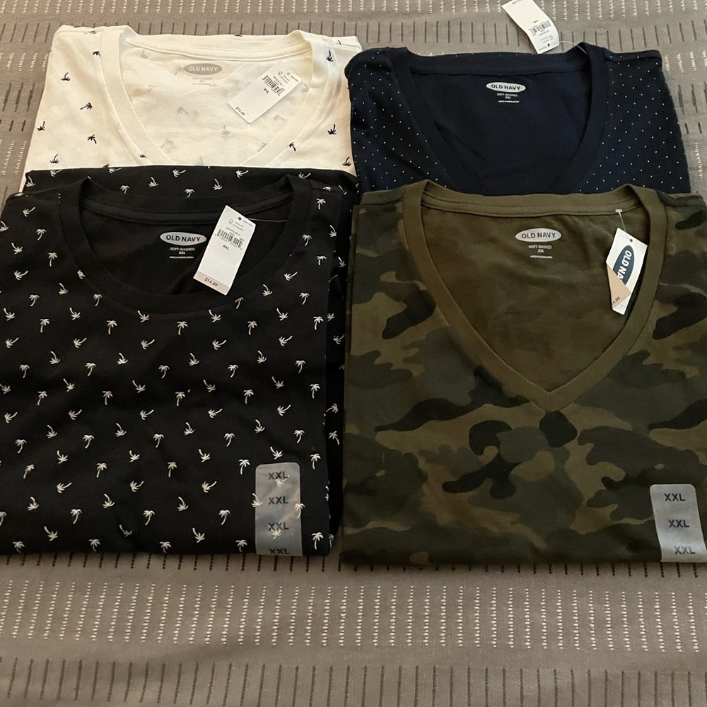 4 Brand New Old Navy T-Shirts with Print Designs